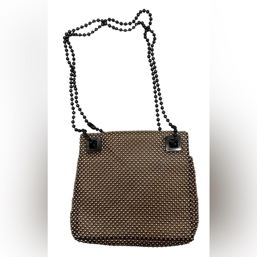 Whiting and Davis Crossbody Shoulder Purse fold beaded